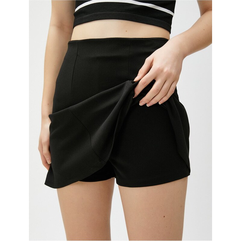 Koton Mini Shorts Skirt with Flared Ruffles