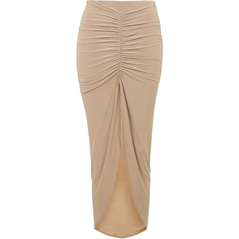 Topshop **Ruched Midi Skirt by Rare
