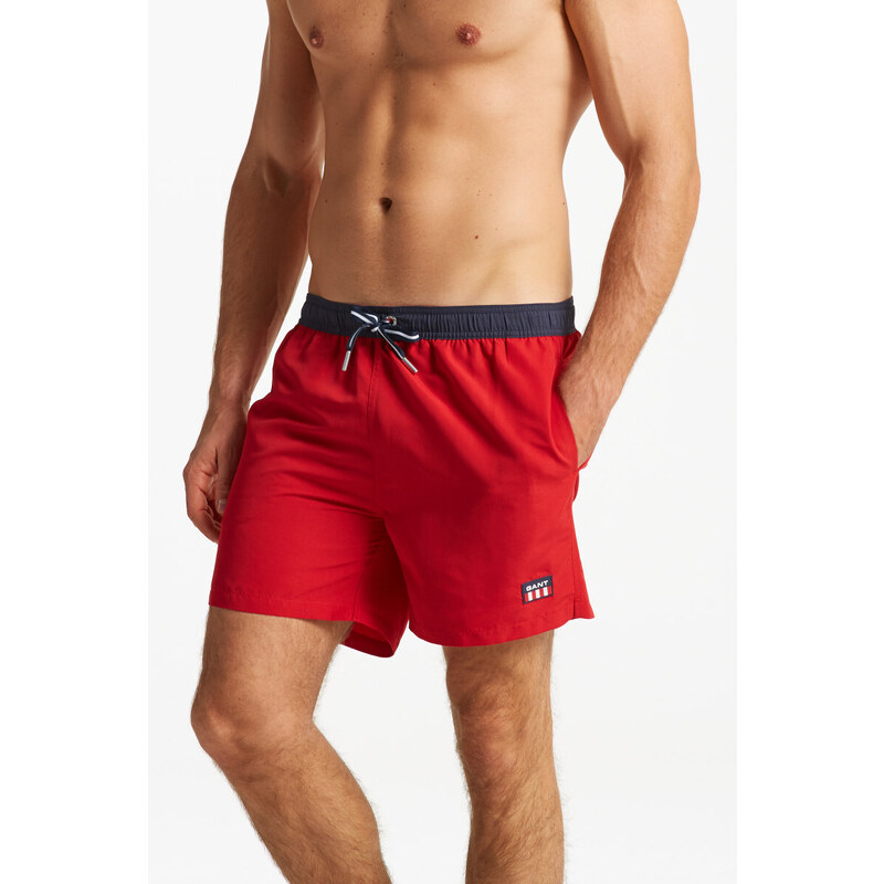 PLAVKY GANT CF RETRO SHIELD SWIM SHORTS červená L