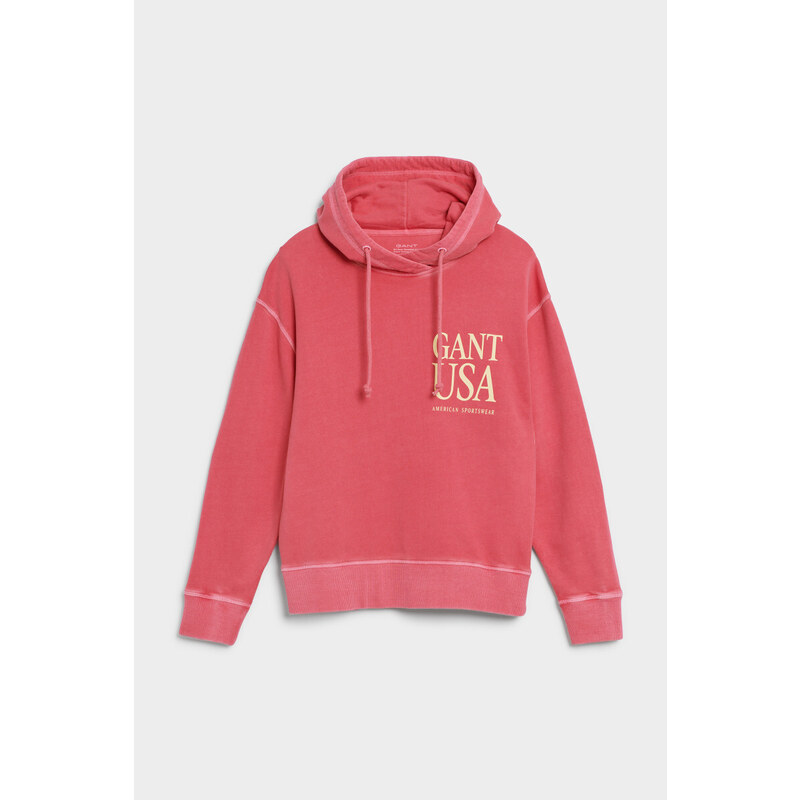 MIKINA GANT SUNFADED GANT USA HOODIE růžová XS