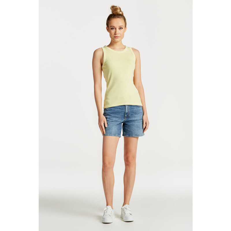 TOP GANT SUNFADED HIGH NECK RIB TANK TOP žlutá L