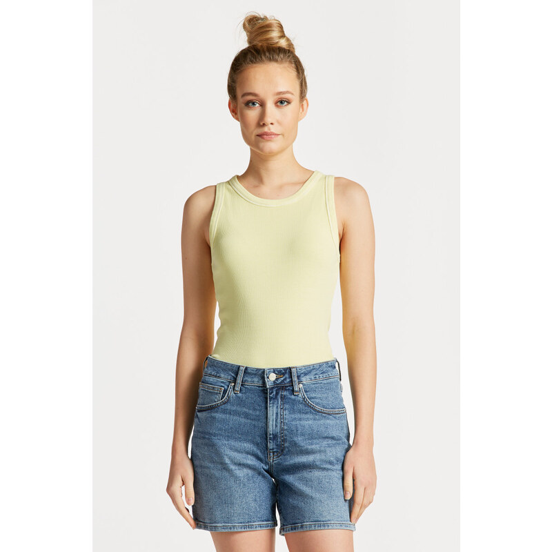 TOP GANT SUNFADED HIGH NECK RIB TANK TOP žlutá L