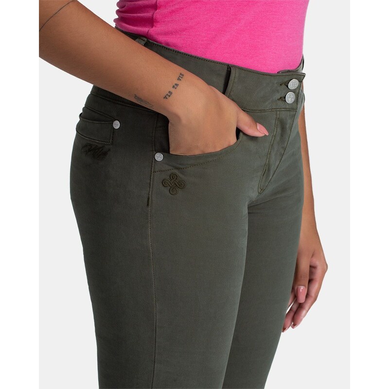 Dámské jeansové šortky Kilpi PARIVA-W tmavě zelená