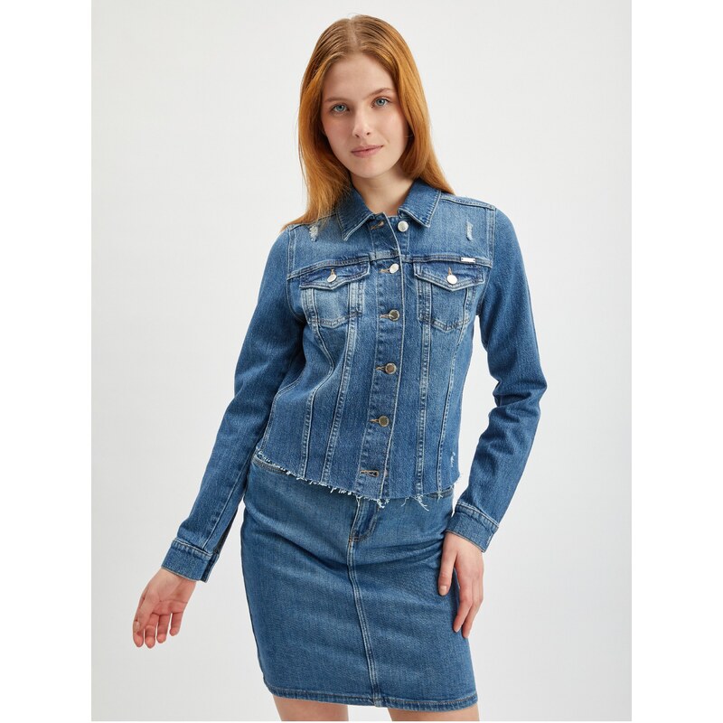 Orsay Modrá dámská džínová bunda - Dámské