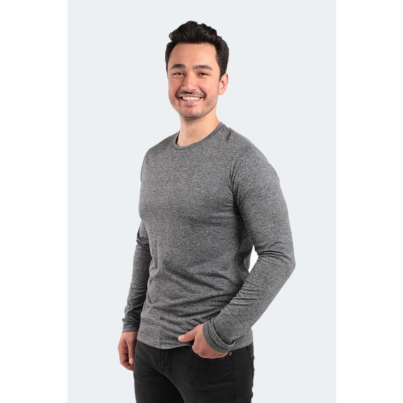 Pánské tričko Slazenger Crew Neck Plain Dark Grey