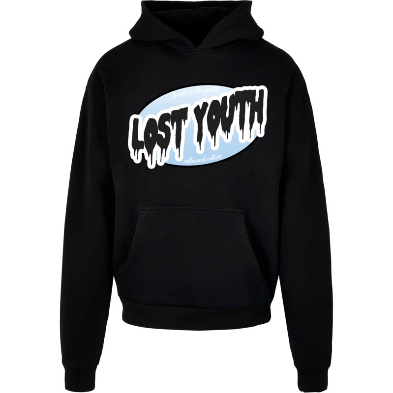 Lost Youth Mikina Invest světlemodrá / černá / bílá