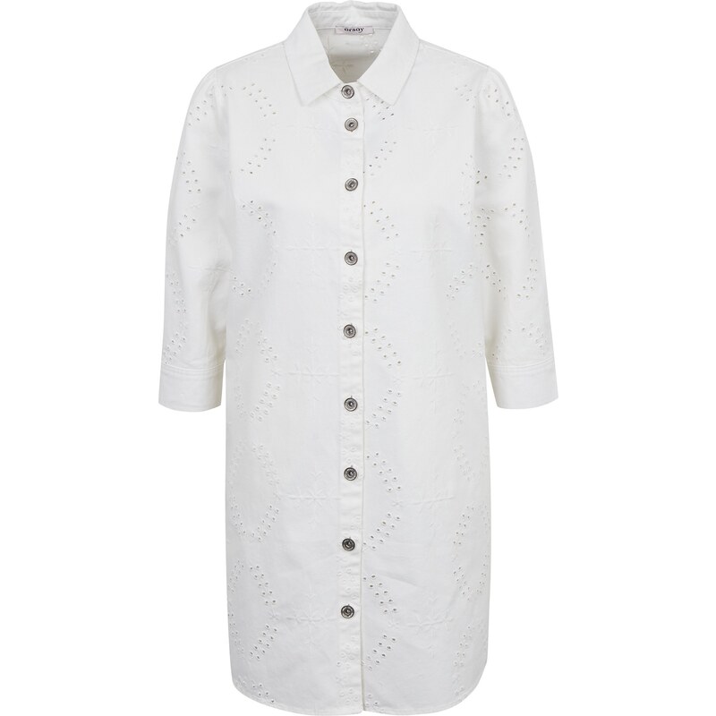Orsay Bílé dámské džínové košilové šaty - Dámské