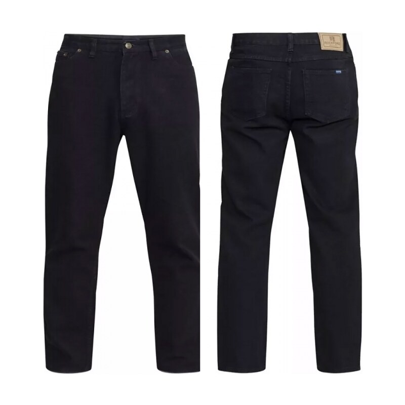 ROCKFORD kalhoty pánské RJ520 COMFORT BLACK Jeans nadměrná velikost