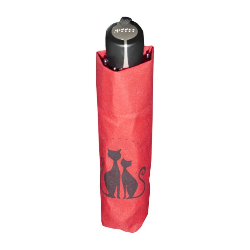 Dámský deštník Doppler Mini Fiber - červené kočky