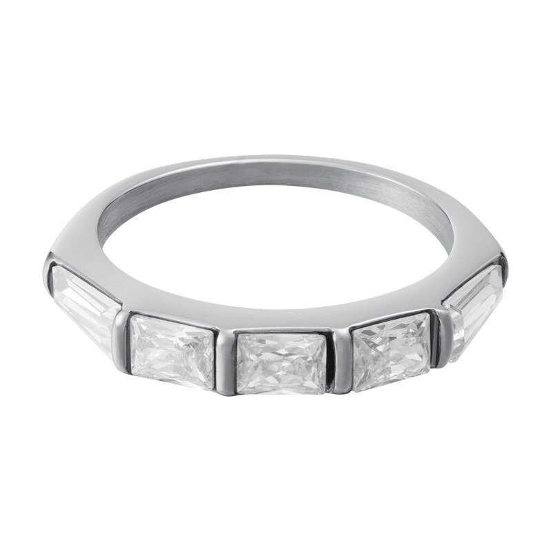 Atreya Ocelový prsten Square Zirconia 115035014