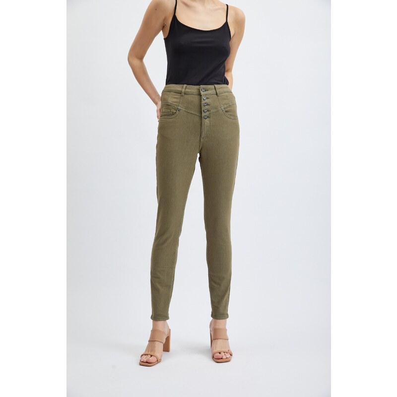 Orsay Khaki dámské skinny fit džíny - Dámské