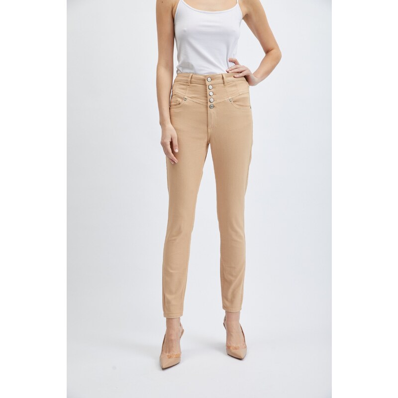 Orsay Béžové dámské skinny fit džíny - Dámské