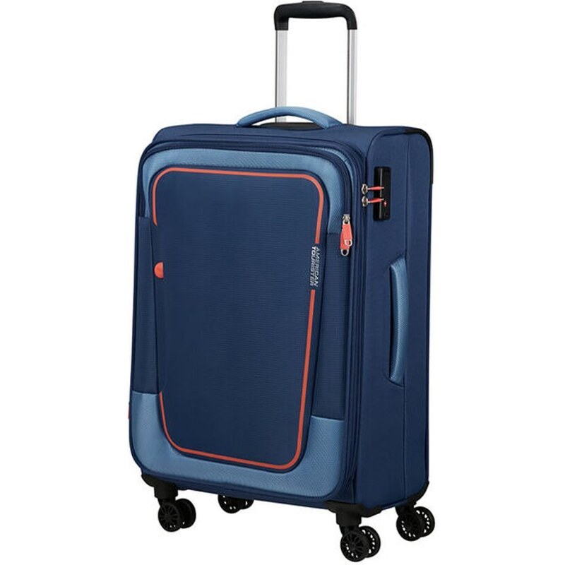 American Tourister Látkový cestovní kufr Pulsonic EXP M 64/74 l tmavě modrá