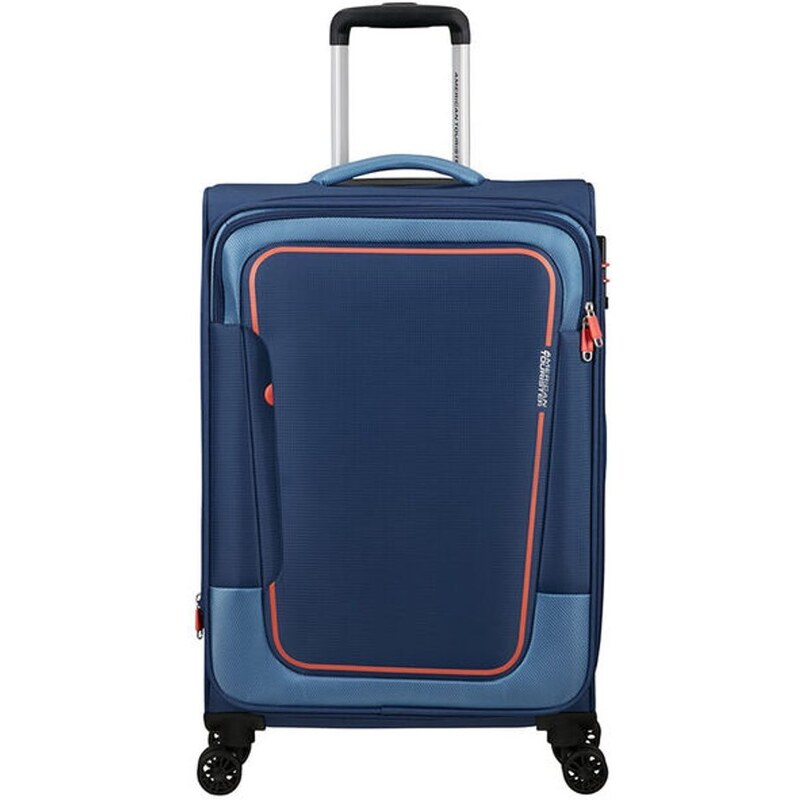 American Tourister Látkový cestovní kufr Pulsonic EXP M 64/74 l tmavě modrá