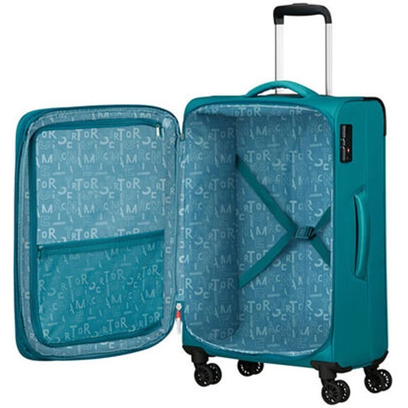 American Tourister Látkový cestovní kufr Pulsonic EXP M 64/74 l tmavě modrá