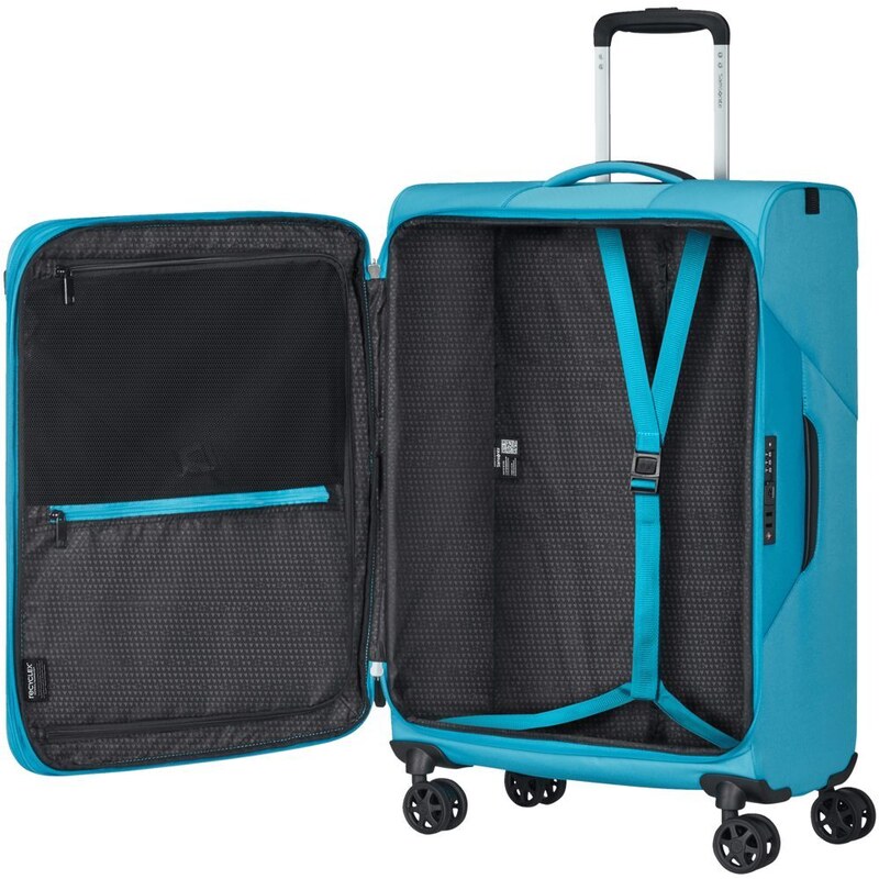 Samsonite Látkový cestovní kufr Litebeam EXP M 67/73 l tmavě modrá