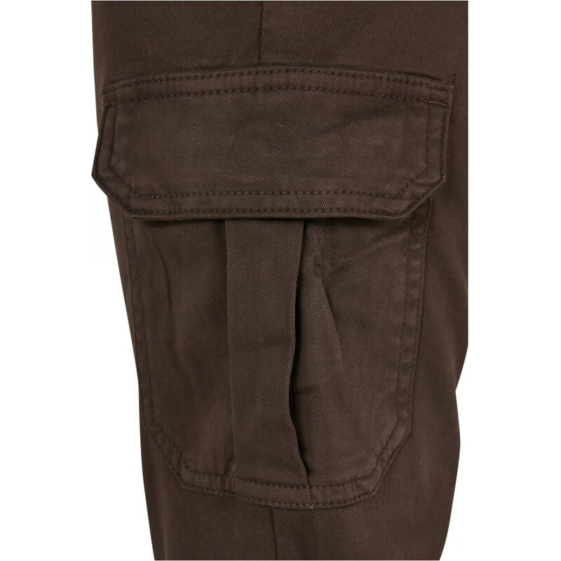 URBAN CLASSICS Ladies High Waist Cargo Pants - brown