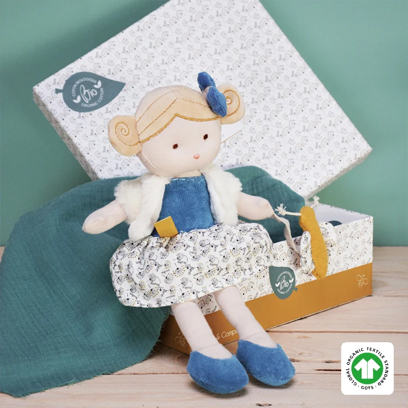 Jolijou – Poupée De Tissu Fée De La Forêt Diane – 25 Cm – Boîte Cadeau – Doudou Rose – Dès La Naissance