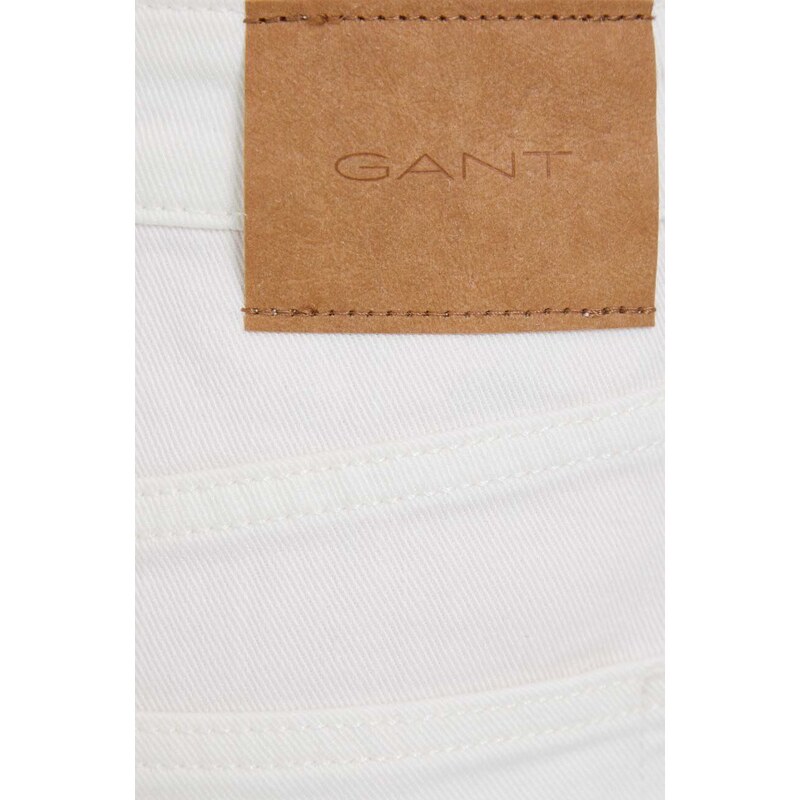 Džínová sukně Gant béžová barva, mini