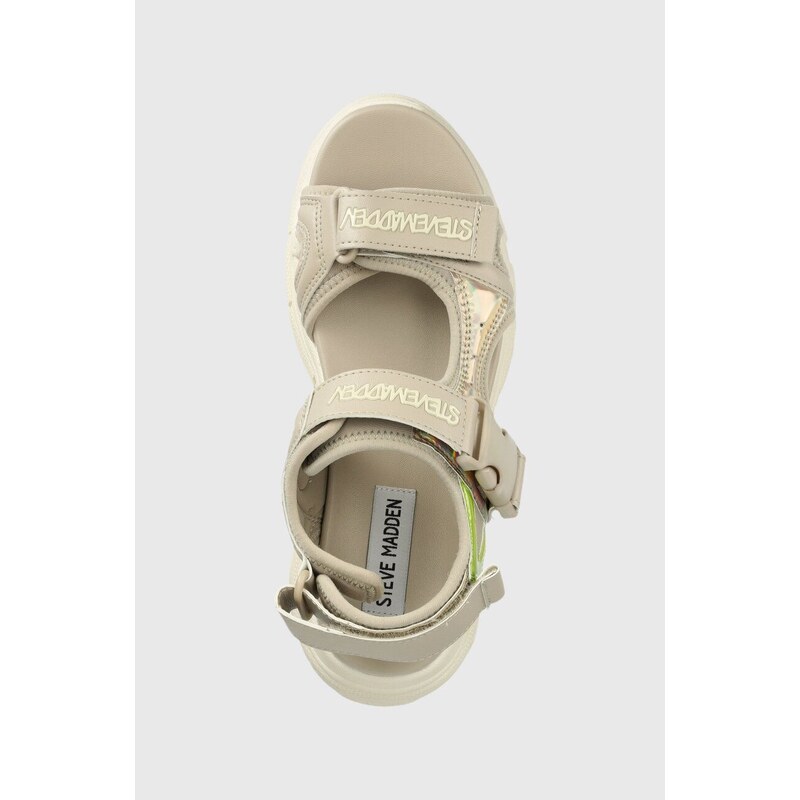 Sandály Steve Madden Muster dámské, šedá barva, na platformě, SM19000028