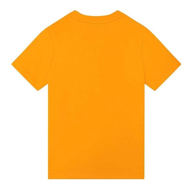 Dětské bavlněné tričko Dkny oranžová barva, s potiskem