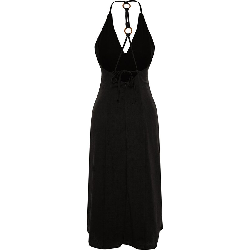 Trendyol Black Accessory Detailed Woven Dress