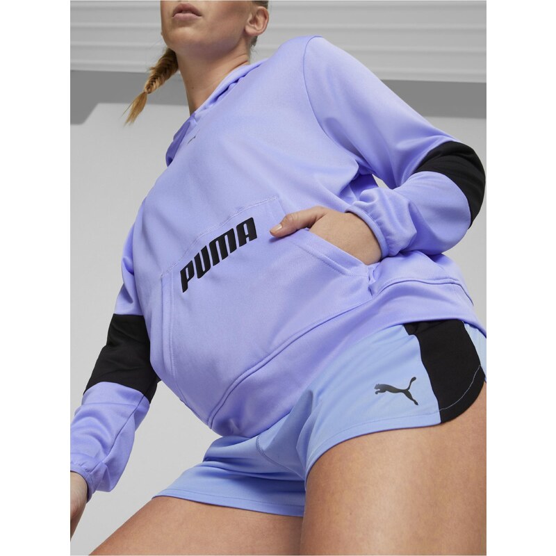 Fialová dámská mikina Puma TRAIN ALL DAY HOODIE - Dámské