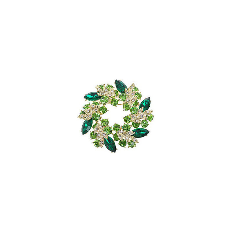 LightInTheBox Multicolor Garland Autrian Crytal Pin Brooch (Emerald)