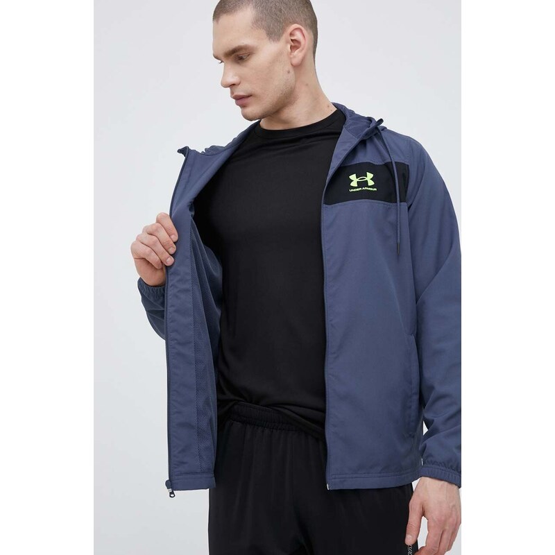 Větrovka Under Armour tmavomodrá barva, přechodná, 1361621