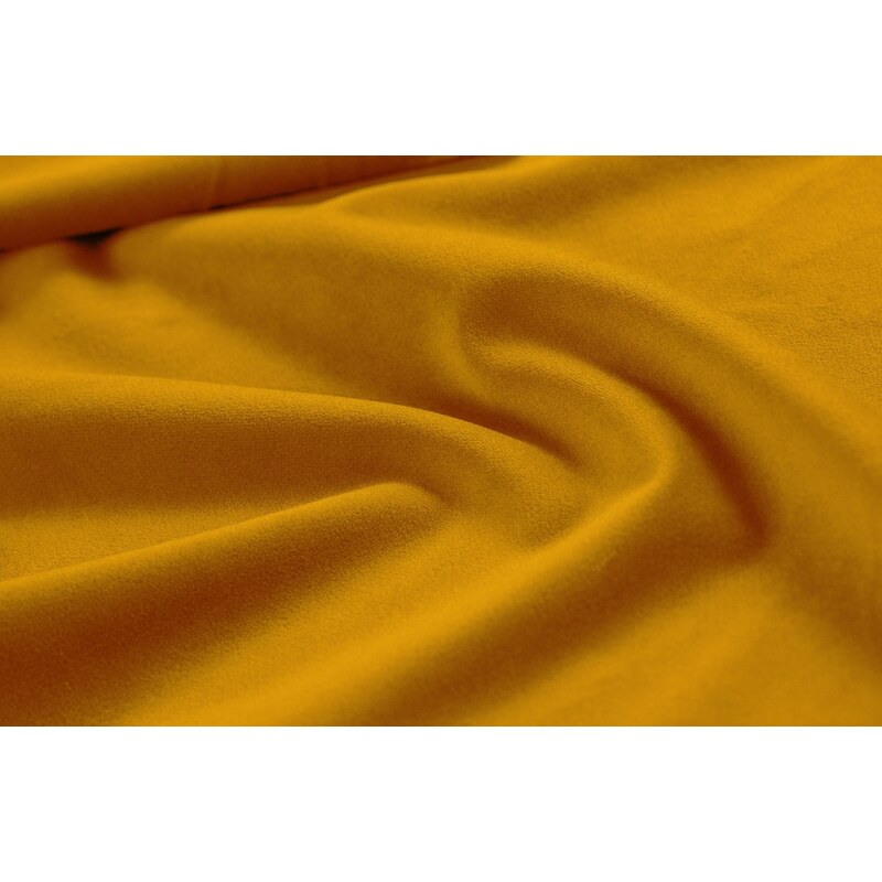 Žlutá sametová rohová pohovka Windsor & Co Leon 260 cm, levá