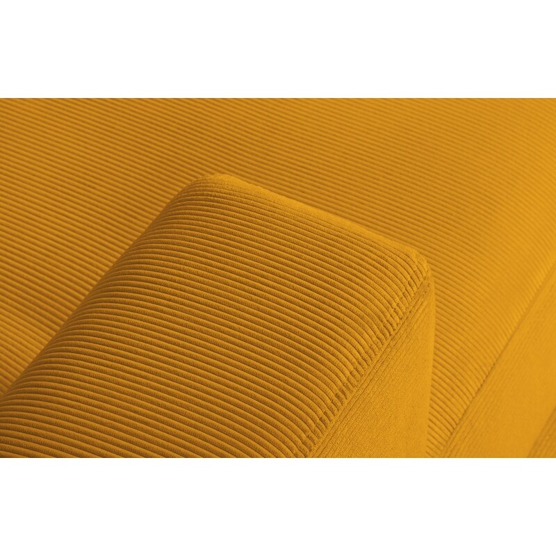 Žlutá manšestrová rohová pohovka Windsor & Co Leon 260 cm, levá