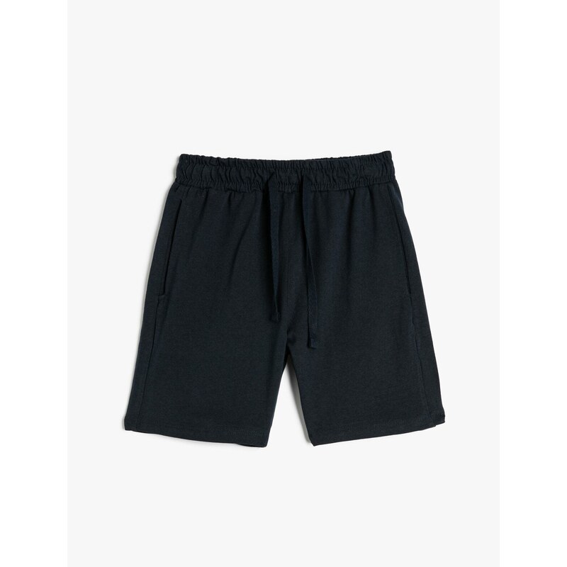 Koton Shorts Basic with Tie Waist Pocket Cotton Cotton