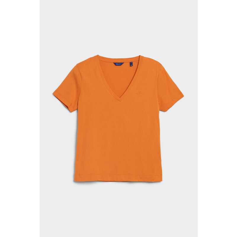 TRIČKO GANT ORIGINAL V-NECK SS T-SHIRT oranžová XS