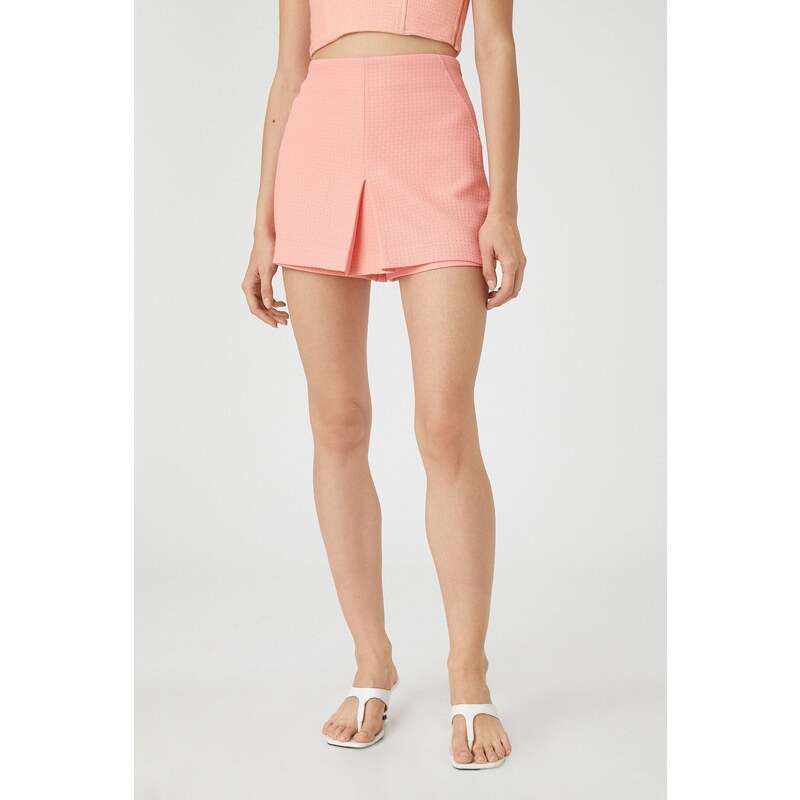 Koton Mini Shorts Skirt Pocket Pleated