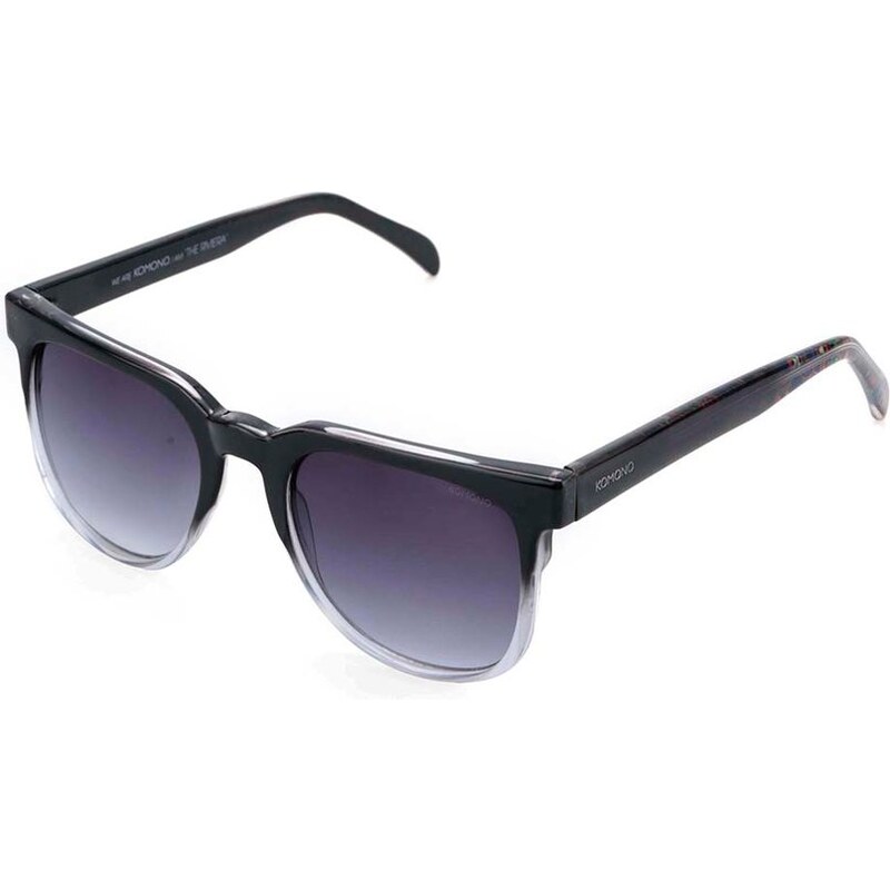 Šedo-černé unisex sluneční brýle Komono Riviera