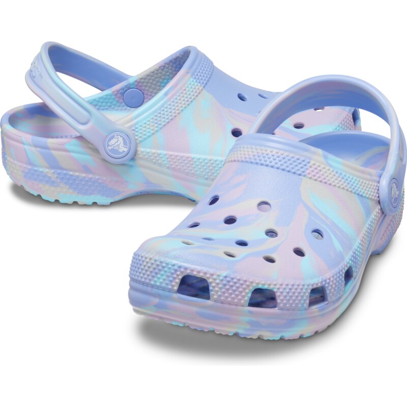 Dětské boty Crocs CLASSIC MARBLED fialová