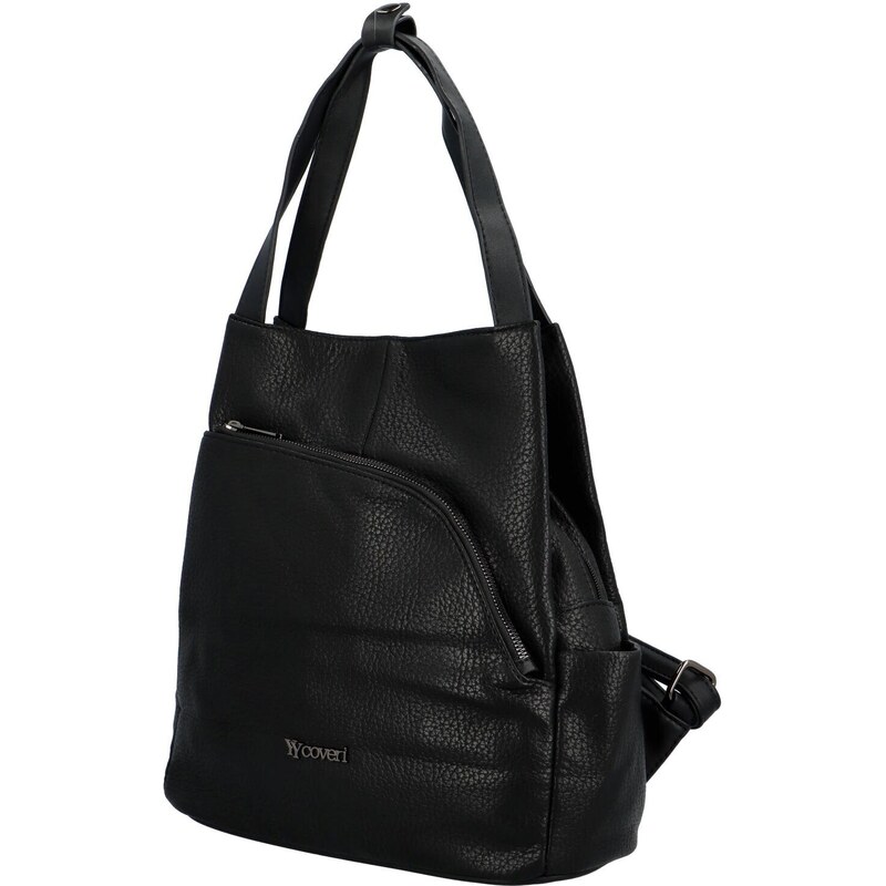 Coveri Designový dámský koženkový batůžek/taška Armand, černá