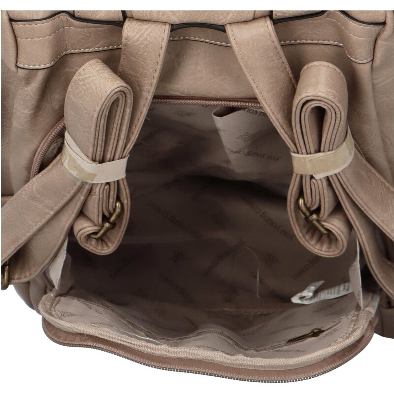 Coveri Módní koženkový kabelko/batoh Nicolas, zemitá