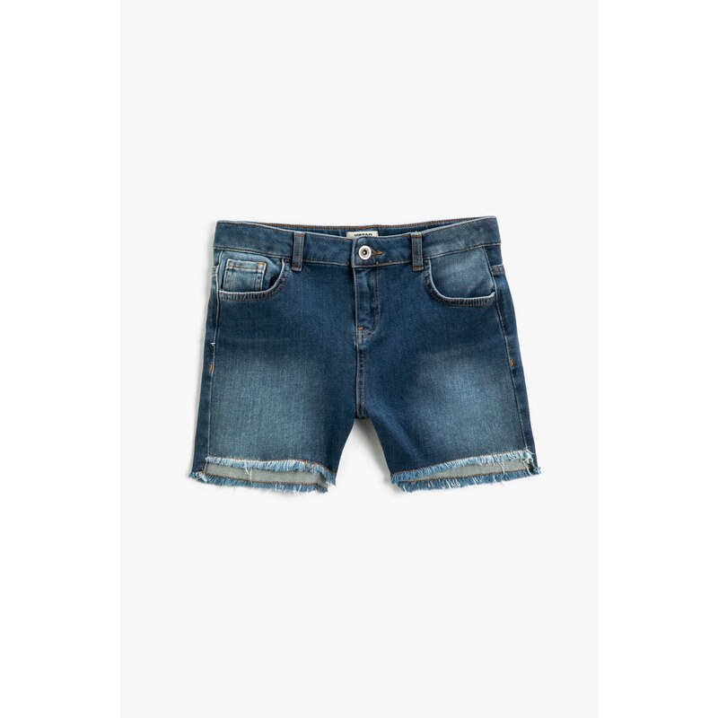 Koton Girls' Dark Indigo Shorts & Bermuda