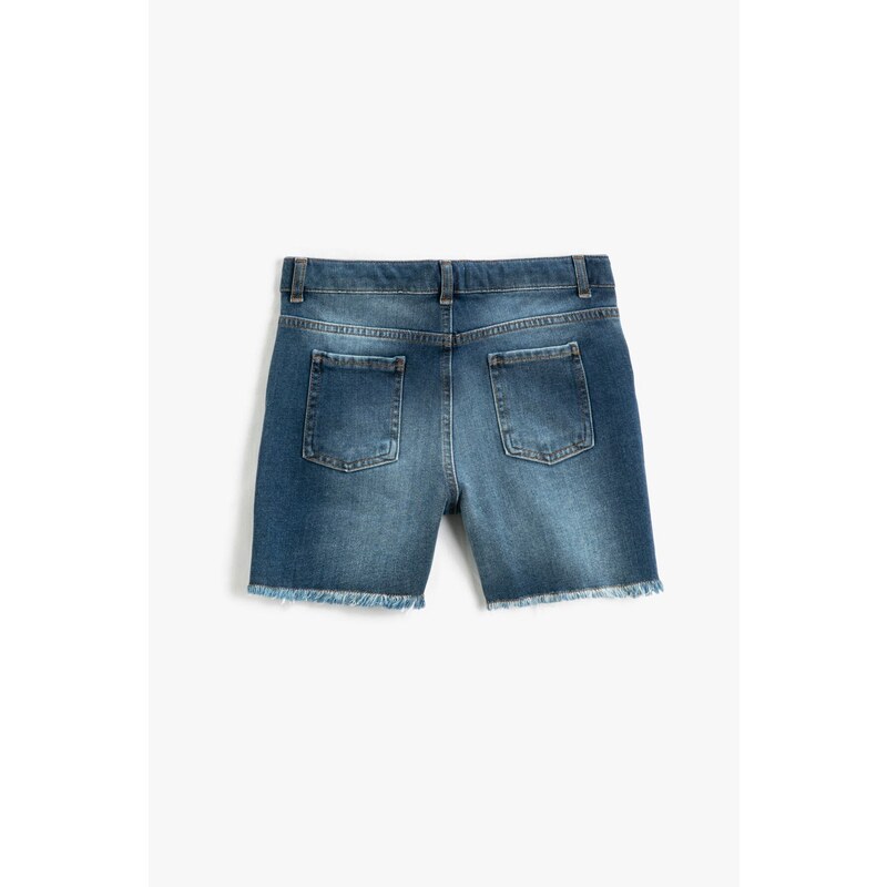 Koton Girls' Dark Indigo Shorts & Bermuda