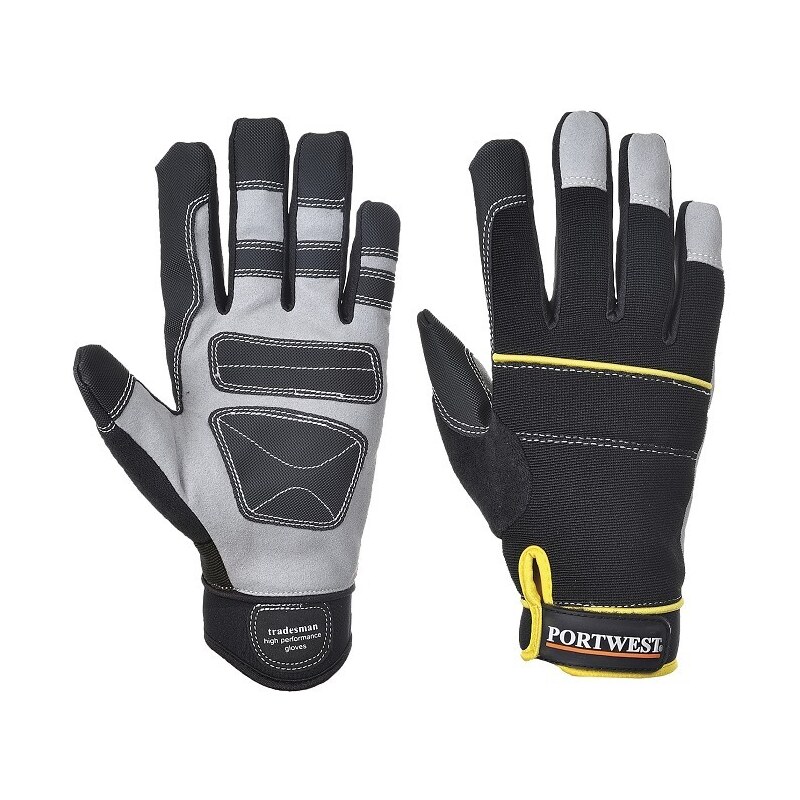 Portwest A710 černo-šedé rukavice M