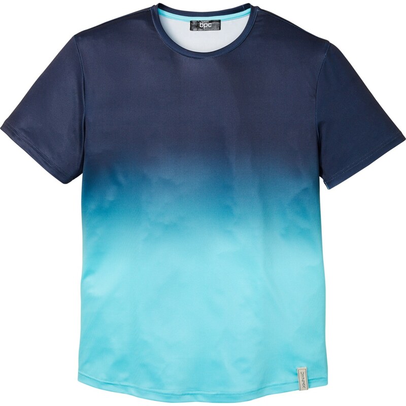 bonprix Funkční tričko s přechodem barev Modrá