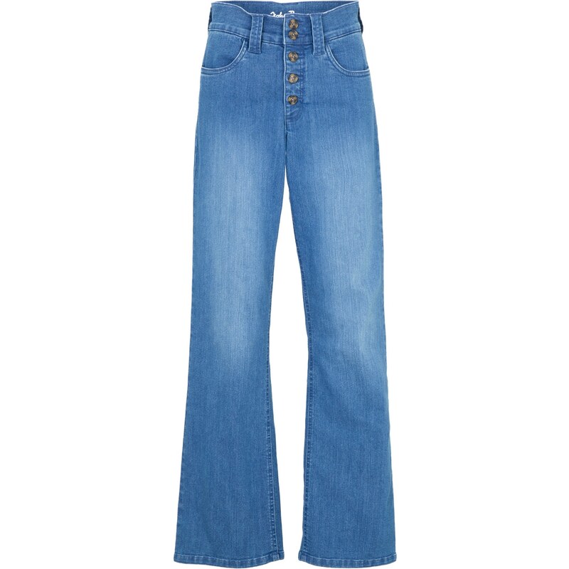 bonprix Strečové džíny Straight Modrá