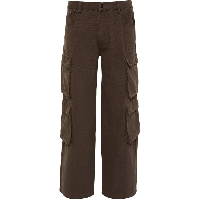 Trendyol Limited Edition Brown Premium Baggy Cargo Pants