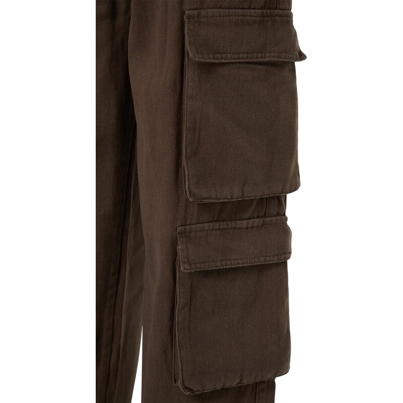 Trendyol Limited Edition Brown Premium Baggy Cargo Pants