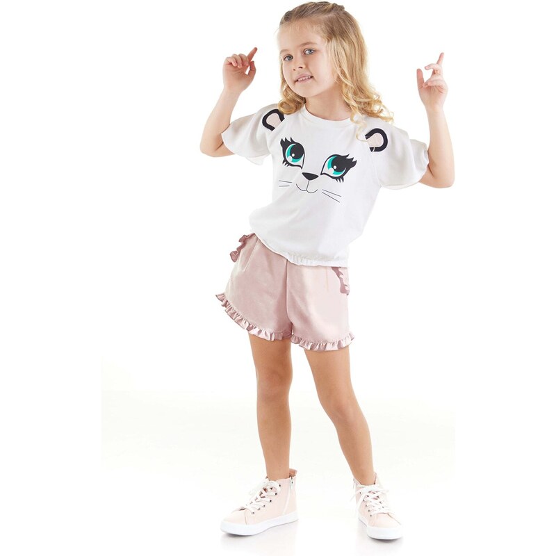 Denokids Cotton Girl's T-shirt Shorts Set