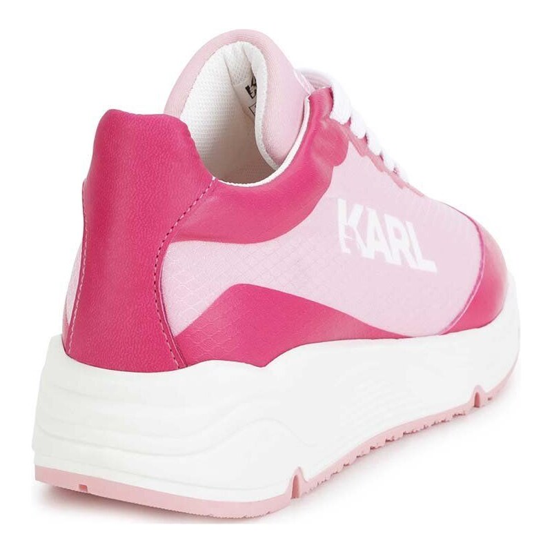 Dětské sneakers boty Karl Lagerfeld růžová barva