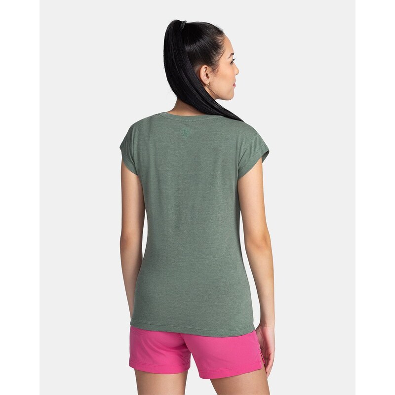 Dámské bavlněné triko Kilpi PROMO-W tmavě zelená