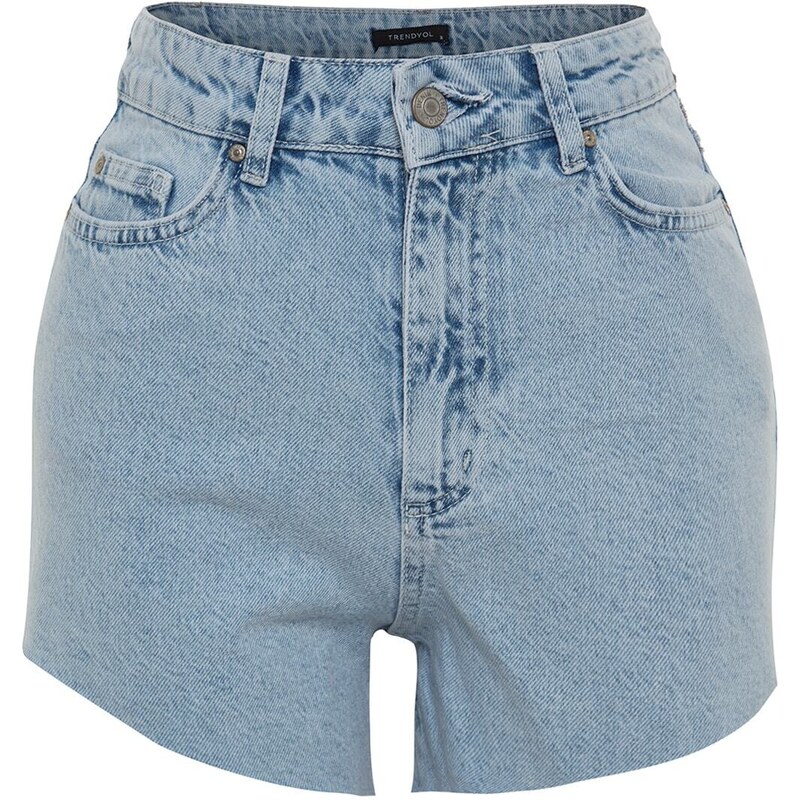 Trendyol Light Blue Denim Shorts