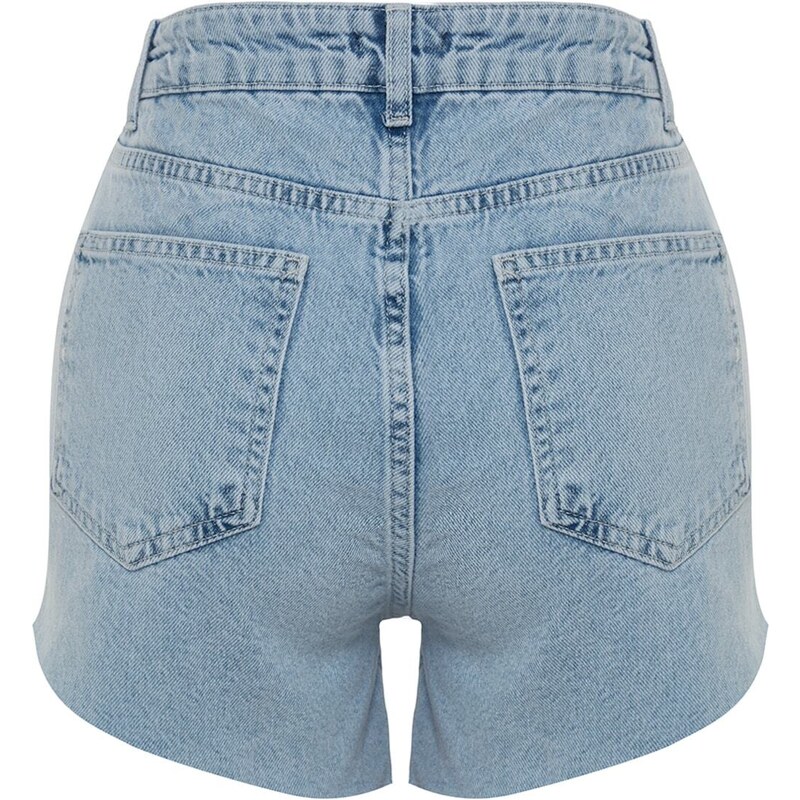 Trendyol Light Blue Denim Shorts